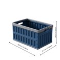 thumbnail image 2 of Foldable Plastic Storage Crate, Stackable Storage Basket with Side Handles and Ventilated Design, Portable Organizer Bin for Desktop, Countertop, Bedroom, Study, Office and Pantry, 2 of 6