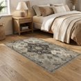 thumbnail image 2 of ODIKA 5'x7' Washable Area Rug Oushak Vintage Medallion With Distressed Floral Corner Motifs for Guest Room, Lounge, Apartment, Non-Slip Low Profile, Stain Resistant, 2 of 7