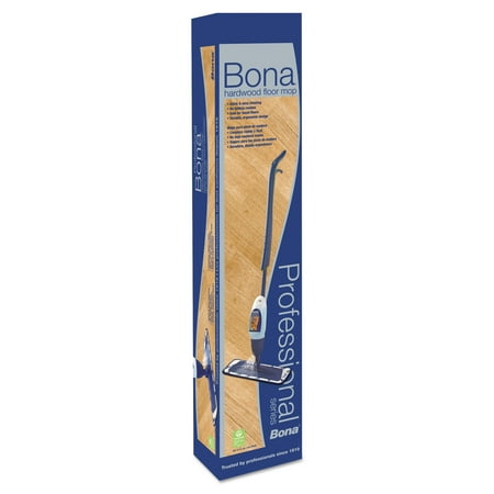 Bona Hardwood Floor Mop, 15" Microfiber Head, 52" Handle, Blue