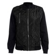 thumbnail image 3 of Veste Bomber Décontractée à Fermeture Éclair Automne Hiver pour Femmes Manteau Patchwork Ample, 3 of 7