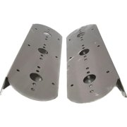 JML Kustoms - Kenworth Stainless Steel 15" Front Air Cleaner Bracket Pair With Radius Ends And 3 Watermelon Light Holes