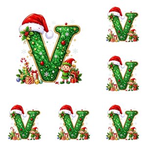 Generic Christmas Ornament 26 Alphabet Hanging Acrylic Christmas Tree Decor (V5)