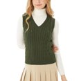 thumbnail image 1 of Womens Casual V-Neck Sweater Vest – Solid Sleeveless Pullover Sweater Top Lt9978ws, 1 of 38