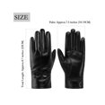 thumbnail image 2 of Gustave Winter PU Leather Gloves for Women Warm Thermal Fleece Lined Gloves Elegant Bowknot Touchscreen Texting Driving Cycling Gloves, Black, 2 of 6
