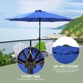 thumbnail image 5 of WestinTrends Paolo 9 Ft Outdoor Umbrella, Patio Shade Market Table Umbrella with Push Button Tilt and Easy Open Crank, Royal Blue, 5 of 14