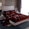 thumbnail image 1 of Erosebridal Motorcycle Sport Queen Sheet Sets, Red Bedding Queen Size, Geometry Abstract Decor, 1 of 7
