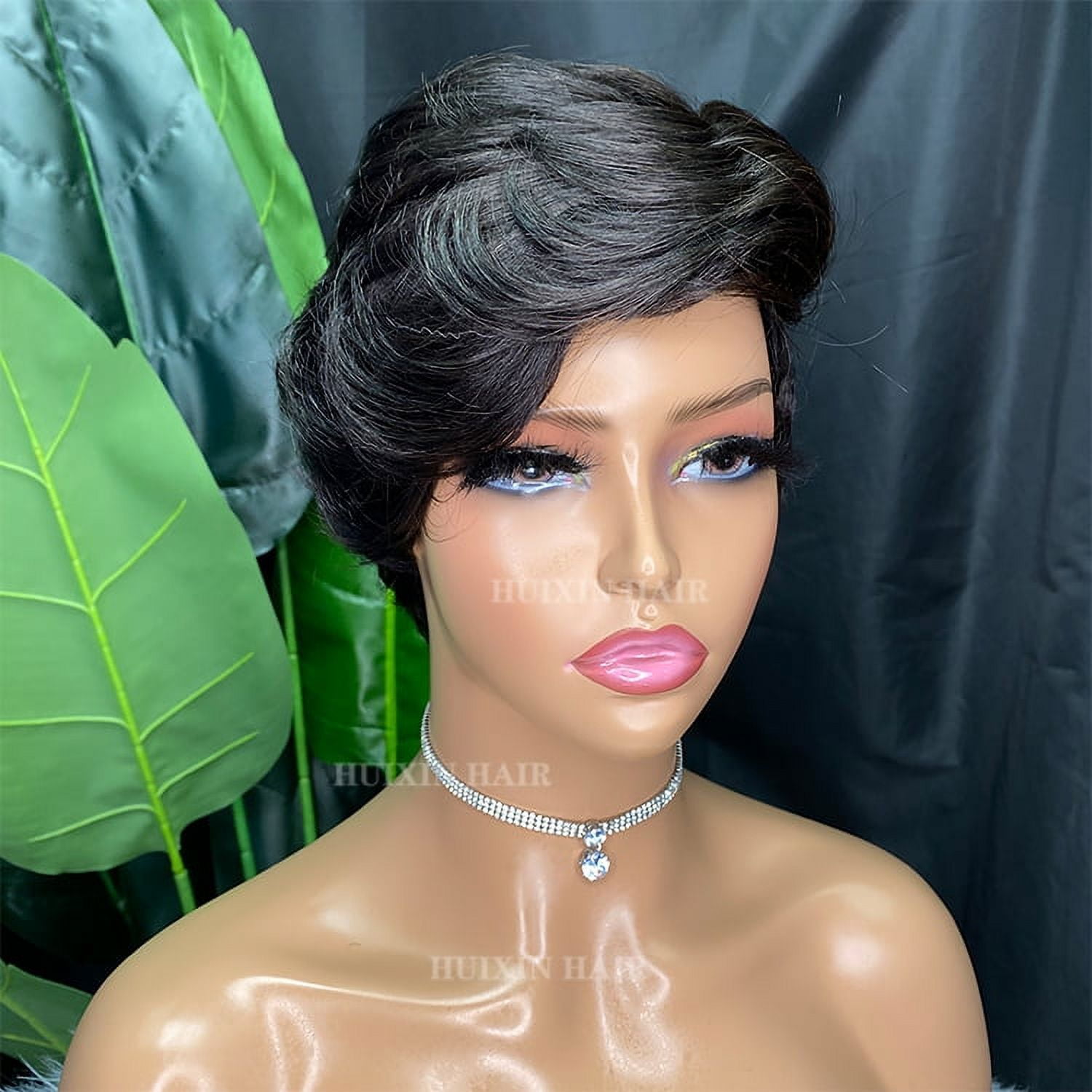 Vendor Wholesale Cheap Brazilian Natural Virgin Raw Human Hair Summer Curly lace Bob Part T Wigs Short Pixie Cut Wig