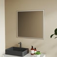 thumbnail image 6 of Dtwnek 31.5"x29.5" Rectangle Decorative Wall Mirror Vanity Mirror White Aluminum Frame Mirror for Bathroom Living Room Bedroom, 6 of 9
