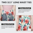 thumbnail image 6 of Pioneer Flower Floral Print Pattern Apron-Garden Aprons for Women with Pockets-Cotton Linen Waterproof Kitchen Cooking Gardening Aprons Adjustable for Kitchen,Cooking,BBQ and Salon 33x27 Inch, 6 of 7
