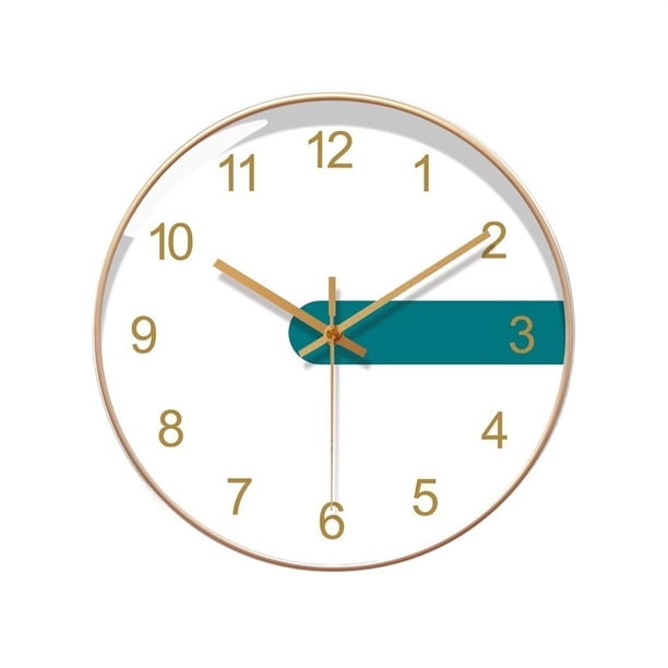 Reloj de pared redondo nórdico Simple, decoración de dormitorio, reloj de cuarzo silencioso con gancho, 25cm/30cm/35cm