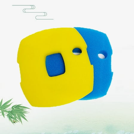 Delapan 2 Pack CUF-3800 Pond Replacement Filter Pads for Pond Pump Pre-Filter Box,Blue and Yellow Sponge Filters