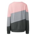 thumbnail image 4 of VNKIDY Women's Sweatshirt Fall Winter Loose Fit Color Block Pullover Long Sleeve Loose Fit Crewneck Sweatshirts For Cold Weather Comfortable Tops, 4 of 5