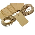 thumbnail image 1 of 100 PCS Rectangle Shape Blank Gift Tags Wedding Favor Kraft Paper Hang Tag with Free Natural Jute Twine, 1 of 5