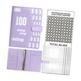 thumbnail image 4 of Carpeta de 100 sobres para ahorrar dinero, regalo de año Nuevo, portátil con sobres en efectivo, carpeta de presupuesto, libro para niñas y niños Púrpura DYNWAVEMX guardar carpeta de desafíos, 4 of 8