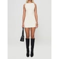 thumbnail image 3 of Biezeib Women's Solid Color Mini Dress Sleeveless Open Back Slim Fit Tank Dress Cocktail Party Dress, 3 of 6