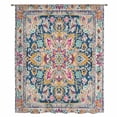 thumbnail image 2 of Colorful Boho Sheer Curtains 54 Inches Long, Ethnic Vintage Mexican Flowers Southwestern Light Filering Curtains, Breathable Simi Curtain Privacy Drapes for Kitchen Bathroom Small Window Treatment, 2 of 9