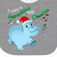 thumbnail image 4 of Inktastic I Want a Hippopotamus for Christmas Hippo in Santa Hat Boys or Girls Baby Bib, 4 of 4