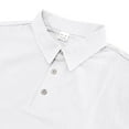 thumbnail image 5 of TANGQIOP T-Shirts for Men Short Sleeve Linen British Style Loose Breathable Collared Neck Polo Shirts Solid Color Quick Dry Loose White XL, 5 of 8