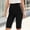 Black, variant on Bermuda Shorts Women High Waisted Straight Leg Elastic Drawstring Hem Bottoms Slim Fit Sports Gym Athletic Yoga Shorts with Pockets