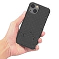 thumbnail image 4 of Compatible for Apple iPhone 13 Case with Tempered Glass Screen Protector Belt Clip Holster Protection Phone Cover [Black], 4 of 6