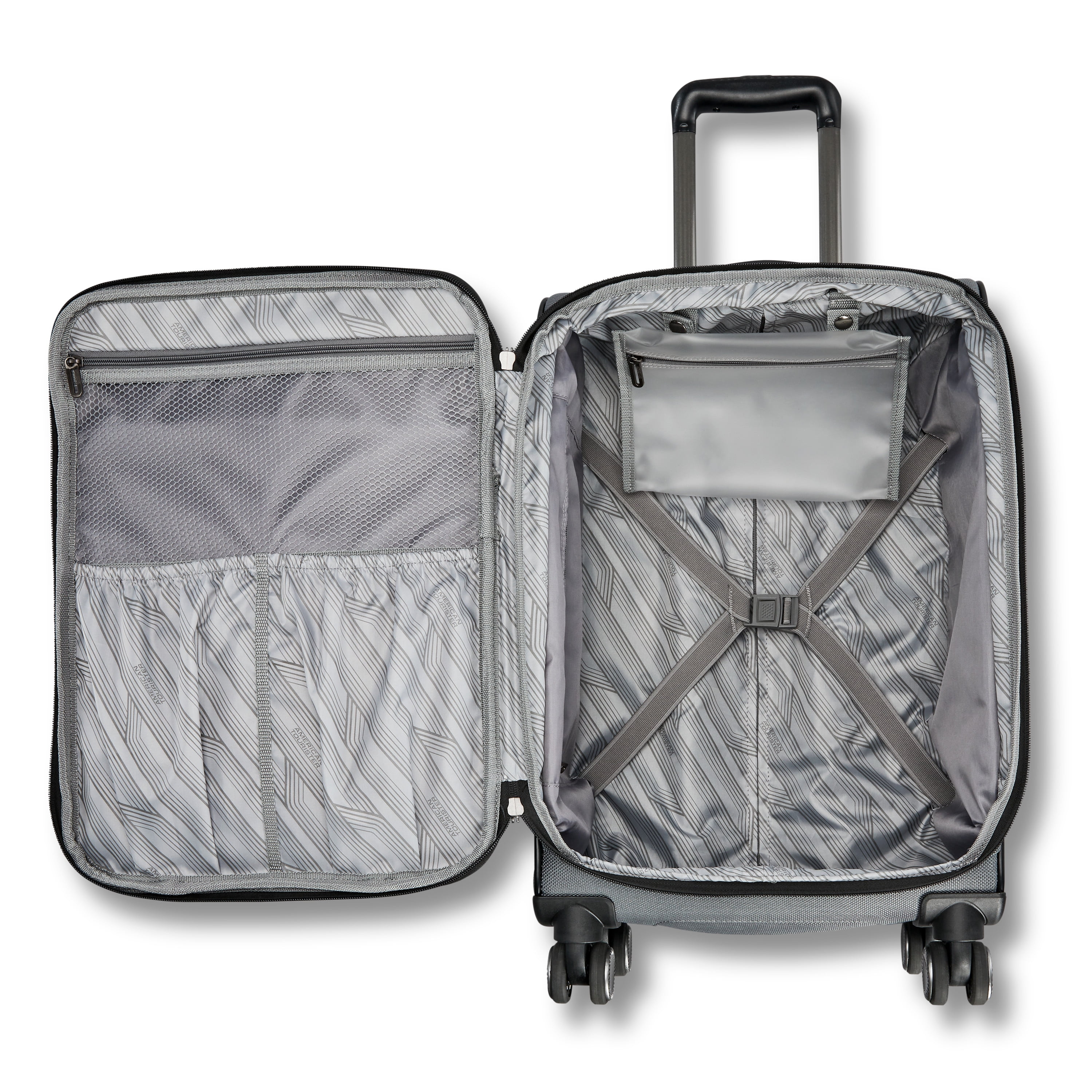 American Tourister Dash XLT Softside Carry On Luggage with Spinner Wheels Single Piece - Graphite