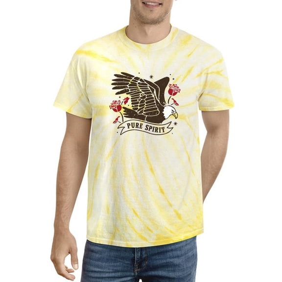 Pure Spirit Old School Tattoo Tie Dye Cyclone Men -Smartprints Designs, Male Large