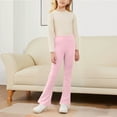 thumbnail image 3 of SGFCWSX Girls Winter Leggings Fleece Workout Pants Teen Warm Flared Legging Pants Pink Size 14-15 Years, 3 of 6