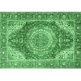 thumbnail image 1 of Ahgly Company Indoor Rectangle Medallion Emerald Green Traditional Area Rugs, 8' x 10', 1 of 4