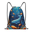 thumbnail image 1 of Gaeub Whimsical Underwater Fantasy Drawstring Backpack Bag Sport Gym Sackpack Heavy Duty String Backpack for Men Women-Medium, 1 of 6
