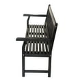 thumbnail image 6 of JONATHAN Y BNH101C Laurel 59.1" 3-Seat Slat-Back 600-Lbs Support Acacia Wood Outdoor Garden Patio Bench, Black, 6 of 6
