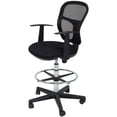 thumbnail image 3 of Studio Designs Riviera Drafting Chair with Arms and Foot Ring- Black, 3 of 8
