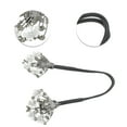 thumbnail image 3 of Unique Bargains 1 Pc Floral Rhinestones Hair Clips for Home Black Silver Tone, 3 of 5