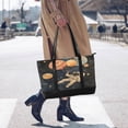 thumbnail image 4 of FORMRS Canvas Laptop Tote Bag for Women with 15.6" Computer Compartments Shoulder Handbag, Retro Watercolor Planet, 4 of 7