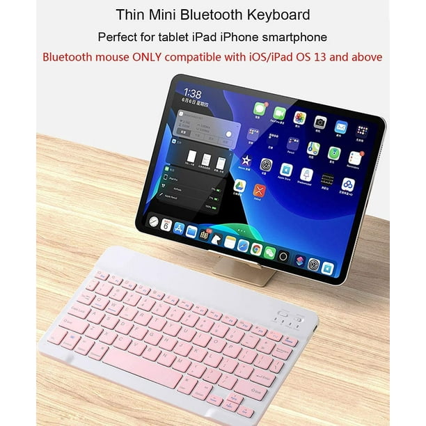 Ensemble clavier et souris Bluetooth portable ultra-mince universel pour  téléphones tablettes, taille : 10 pouces (clavier