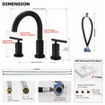 thumbnail image 3 of PARLOS 2-Handle Widespread Bathroom Faucet with Supply Lines, Matte Black, 3 of 13