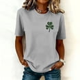 thumbnail image 2 of Posijego Womens St Patricks Day Shirts Clover Graphic T-Shirts Summer Casual Short Sleeve Pullover Tee Tops for Women, 2 of 5