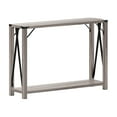 thumbnail image 2 of Merrick Lane Modern Farmhouse Engineered Wood Entryway Table and Powder Coated Steel Accents in Gray Wash, 2 of 12