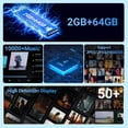 thumbnail image 3 of Haudio Accessoires pour Voiture Stéréo de Voiture 7 Pouces HD Double Din avec Carplay et Android Auto, Récepteurs Audio de Voiture 2+64G avec Commande Vocale,, 3 of 8