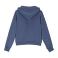 thumbnail image 5 of XINXIAOO Boys Girls Hoodies Long-Sleeve Full Zipper Navy Hoodies Fall Jacket with Pockets Girls Boys Sweatshirts Size 7-8 Years, 5 of 6