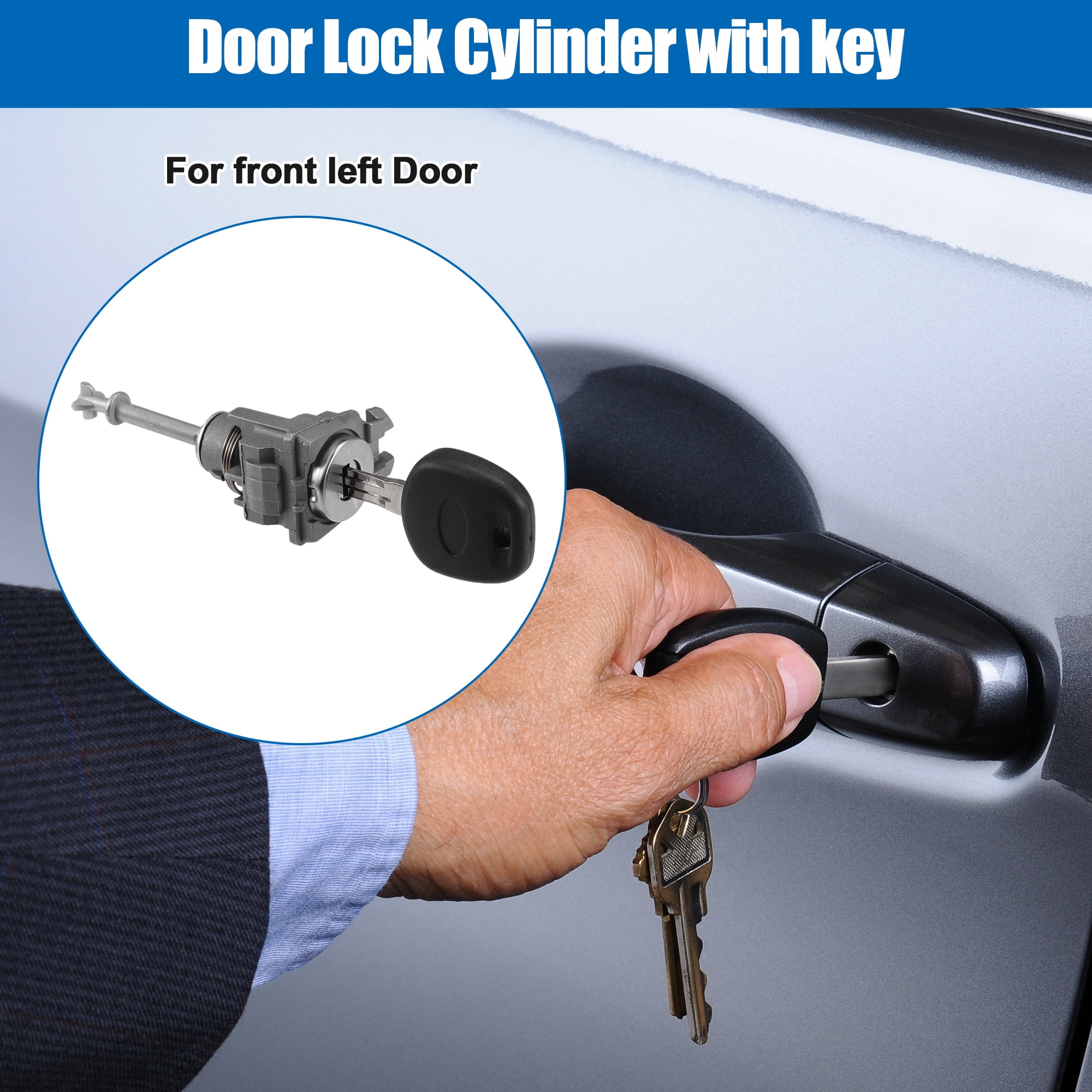 Unique Bargains Driver Side Door Lock Cylinder with Key for Toyota Camry 2002-2006