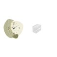 thumbnail image 1 of Reloj de pared con diseño de dibujos animados y caja de almacenamiento de papel higiénico moderna de acrílico, ideal para la decoración de la cocina,, 1 of 8