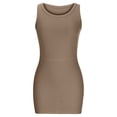 thumbnail image 7 of Lzobxe Summer Dresses for Women Solid Color Long Crew Neck Slim Sleeveless Party,Size S-3XL, 7 of 7
