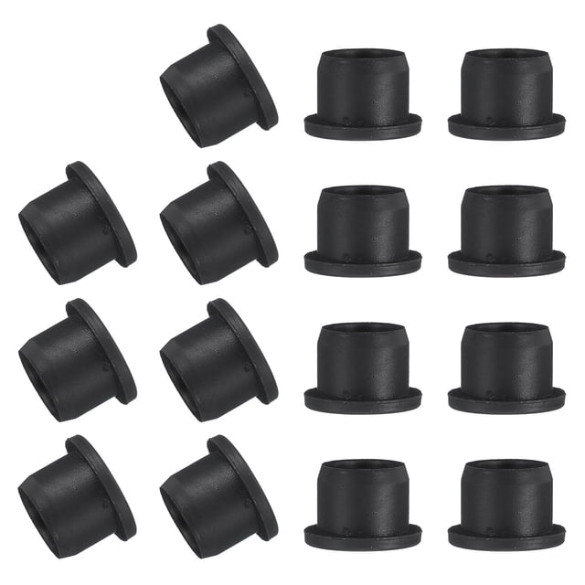 Uxcell 15 Pcs Tapón de Silicona en Forma de T, Diámetro 14 mm/0.55 Pulgadas, Tapón de Silicona Impermeable Reutilizable, Tapón de Sellado Sólido para Agujeros Redondos en Equipos de Tuberías, Negro