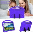 thumbnail image 6 of Dteck Kids Case for Samsung Galaxy Tab S10 FE Plus 13.1 inch (Model SM-X620/X626),Shockproof EVA Case Handle Stand with Shoulder Strap Cover for Galaxy Tab S10 FE+ 2025,Purple, 6 of 7