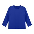 thumbnail image 5 of TQWQT Girls Long Sleeve Shirts Fall Trendy Plain Shirts Size 10-12 Kids Shirt Cute Crewneck T Shirts Girls Tops Tween Girls Clothes Dark Blue 5-6 Years, 5 of 6