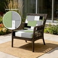 thumbnail image 2 of Outdoor Patio Cushion Covers 4 Pack Abstract Patio Chair Cushion Covers with Ties and Zipper Square Green Black Grey White Waterproof Outdoor Seat Cushion Covers for Patio Furniture 20"x18", 2 of 9