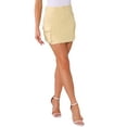 thumbnail image 4 of INSPIRE CHIC Women's Skirt Casual Cargo Cotton Blend Stretch Denim Mini Skirt L Khaki, 4 of 6