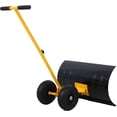 thumbnail image 2 of Tabaray Snow Shovel with Wheels - 29" Blade, Adjustable Angle Handle, Ergonomic Design for Quick Snow Removal, 10" Wheels (Yellow), 2 of 7