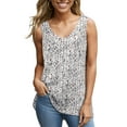 thumbnail image 3 of S-5XL Women Sleeveless Tunic Baggy Casual Vest Swing Summer Tank Top Blouse Ladies Summer Floral Tops, 3 of 5
