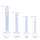 thumbnail image 4 of BRIGHTFUFU Cilindro graduado de plástico transparente de medición UEETEK 4 piezas 10 ml / 25 ml / 50 ml / 100 ml, 4 of 7